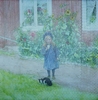 4080 Carl Larsson Mädchen mit Katze Serviette