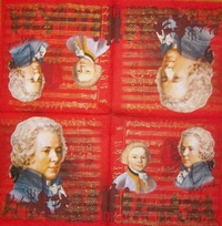 6598 Mozart red Serviette