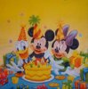 7338 Mickey Minnie und Donald Serviette