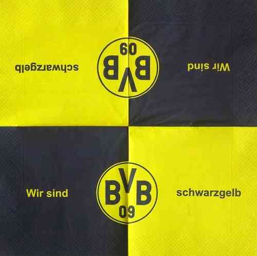 8084 BVB Borussia Dortmund Fußballverein Serviette