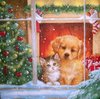 8968 Hund & Katze Weihnachten Serviette