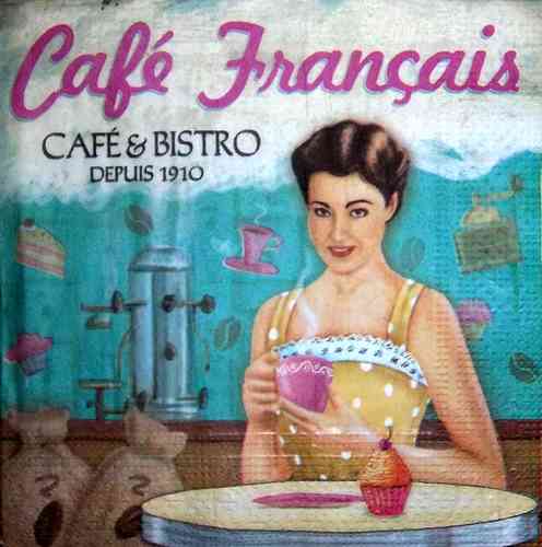 9136 Nostalgie Retro Café Serviette