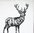 10842 Mod deer black/white Serviette