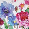 11078 Watercolour Flowers Serviette