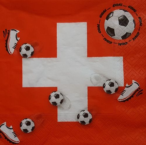 11259 Fußball Schweiz Serviette