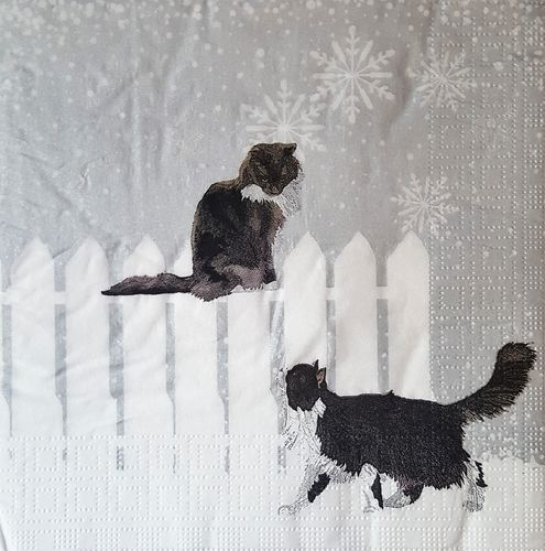 11443 Snowfall Cats Serviette