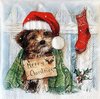 11764 Christmas Puppy Serviette