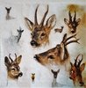 11796 Portraits of deer Serviette