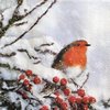 12072 Robin in Snow Serviette