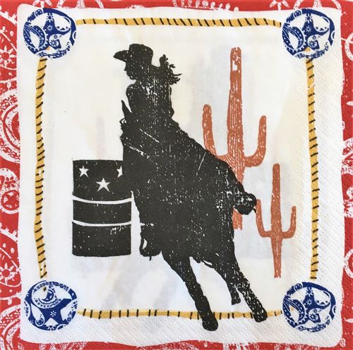 12569 Rodeo Girl Western Lasso Serviette