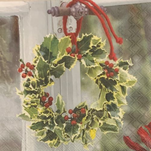 12806 Ilex Wreath Serviette